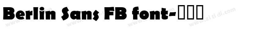 Berlin Sans FB font字体转换